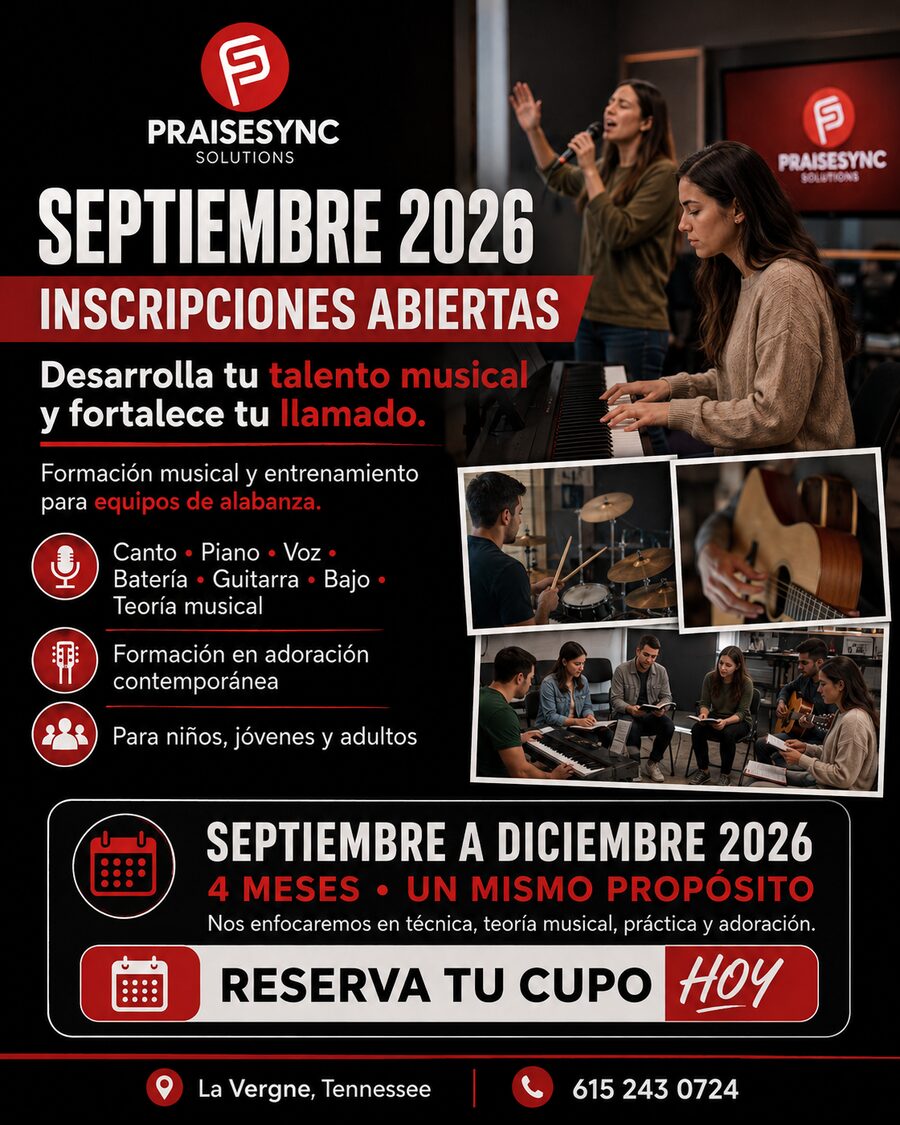 PraiseSync Solutions — Inscripciones abiertas